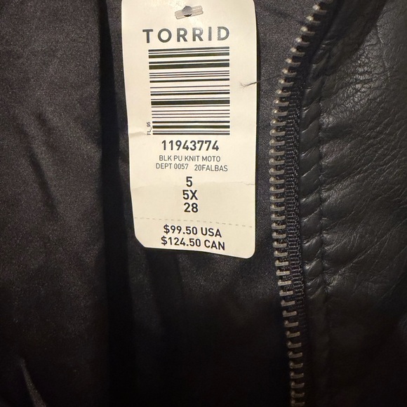 Torrid Black Leather Jacket for Women - Picture 2 of 3